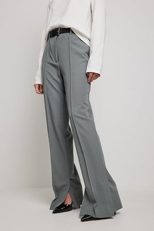 Grey Skreddersydde bukser med sidesplitt