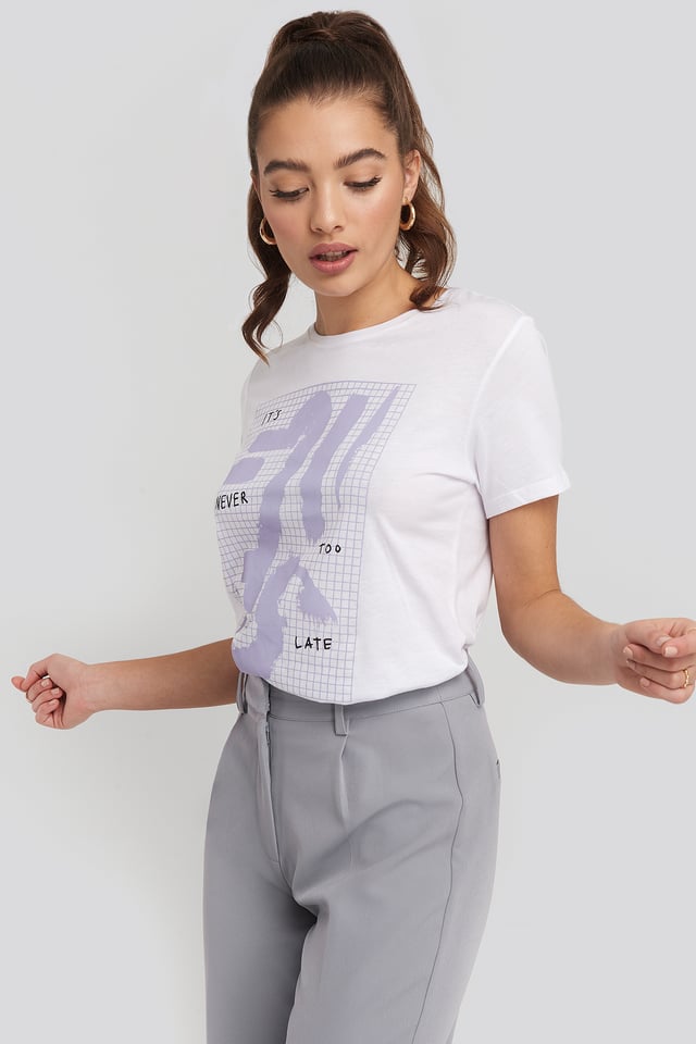 Sign Print Basic Tee White