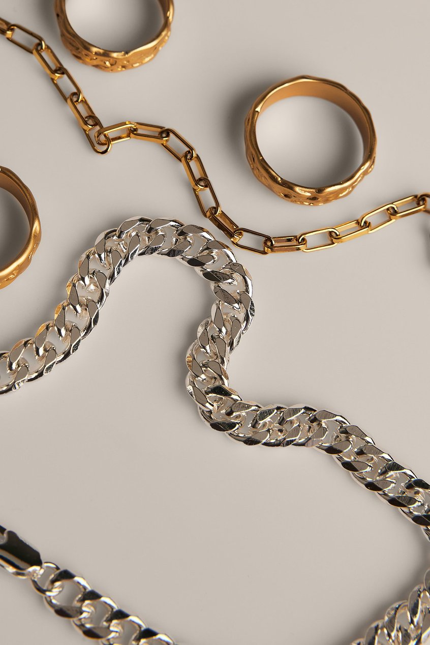 Accessoires Halsketten | Recycelte versilberte Halskette - NJ59562