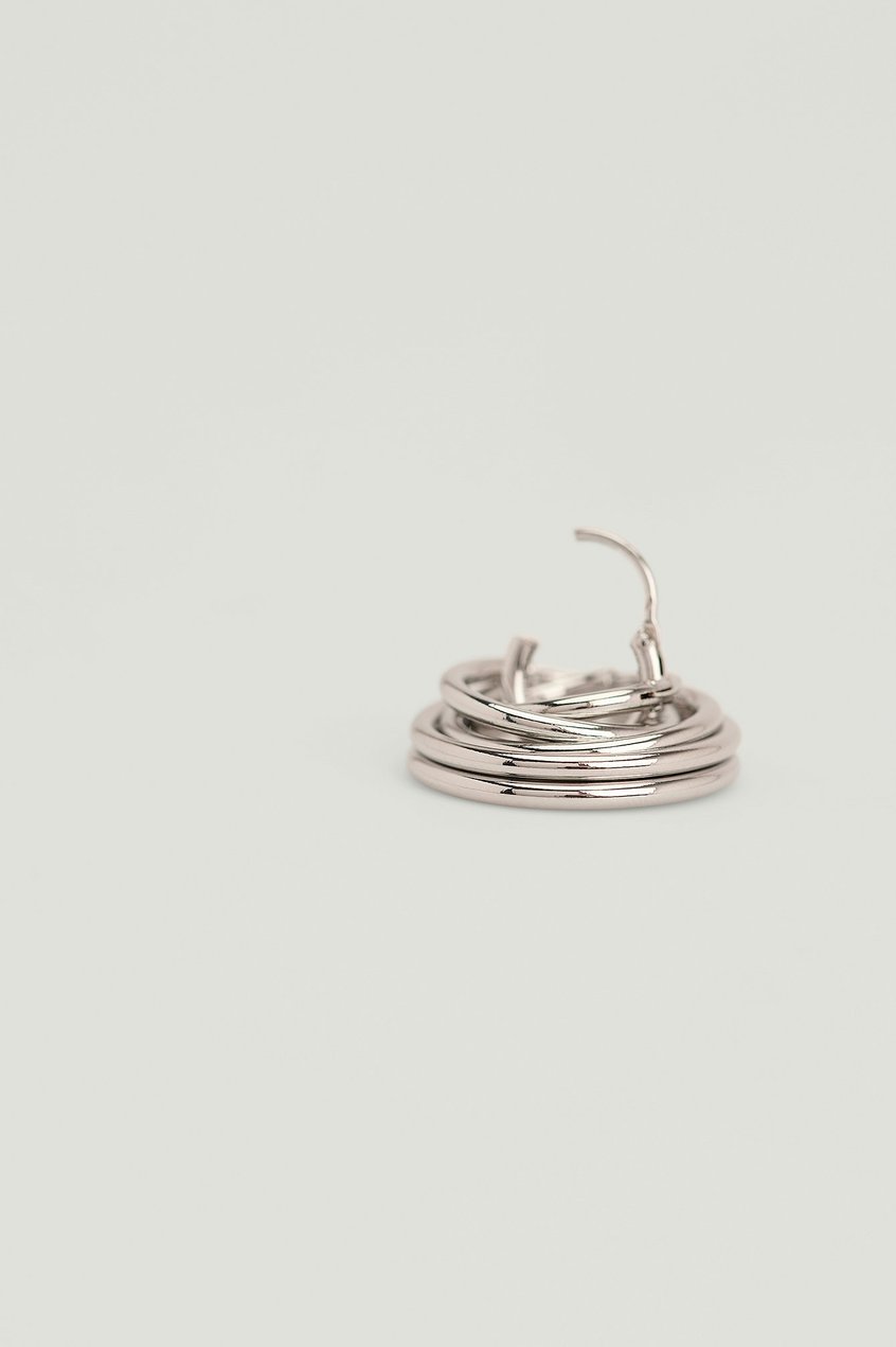 Accessoires Ohrringe | Versilberte kleine schmale Ohrringe - TF85748