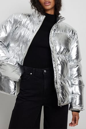 Silver Silver Puffer Jacket