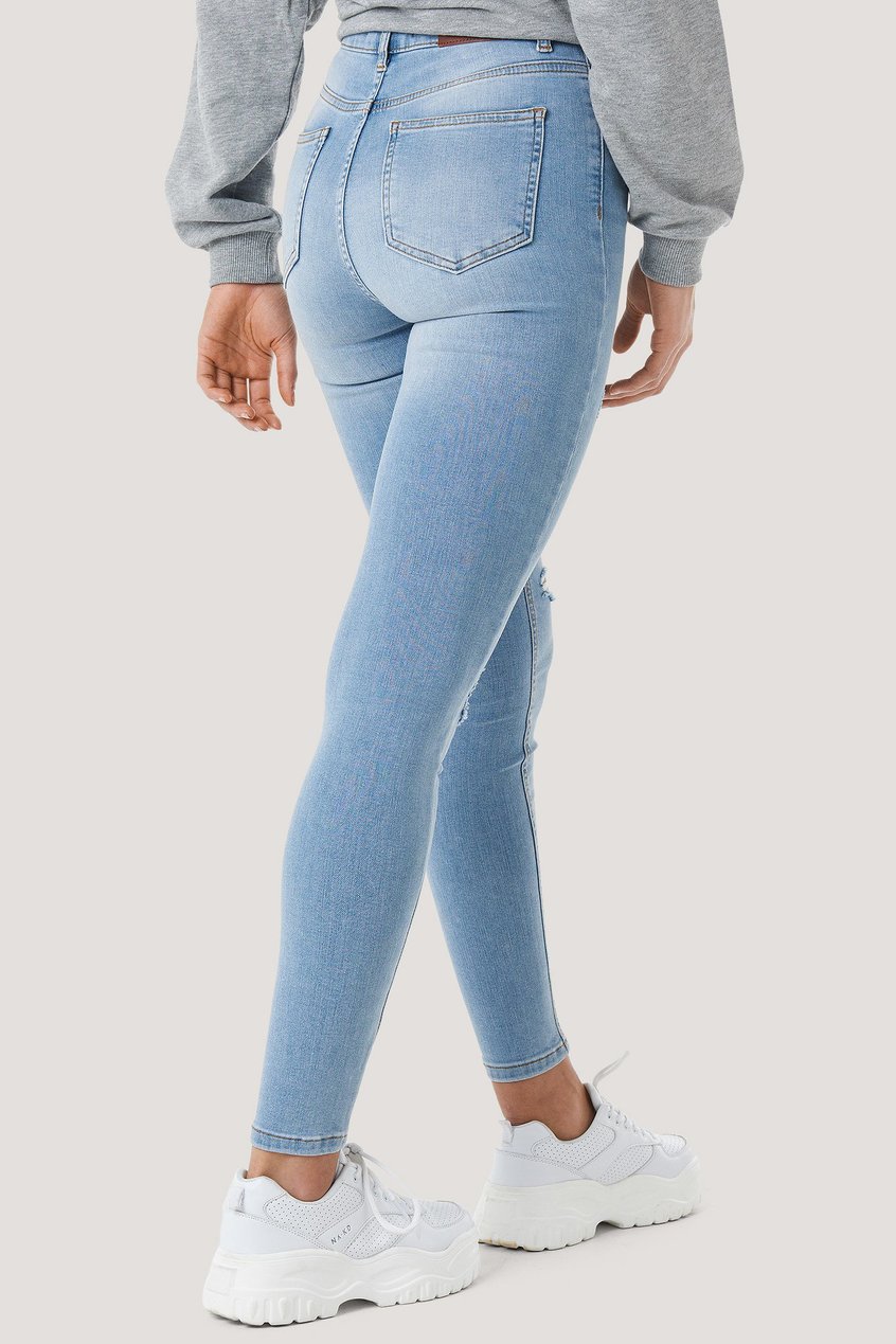 Jeans High Waisted Jeans | Skinny Jeans mit hoher Taille Used-Look - PM34300