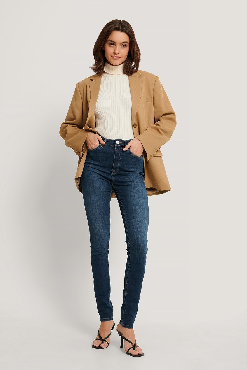 Jeans High Waisted Jeans | Organische Röhrenjeans mit hoher Taille - JY90705