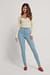 Skinny jeans met hoge taille en ruwe zoom in Tall