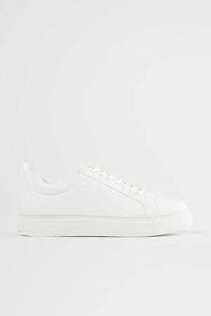 Slim Laces Court Trainers White | NA-KD