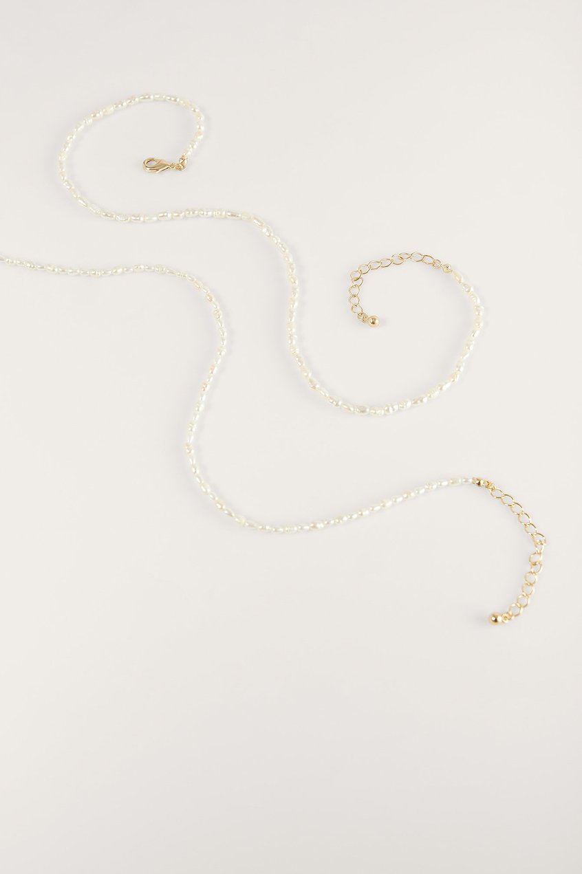 Accessoires Halsketten | Kleine Doppelte Perlenhalskette - QP36214