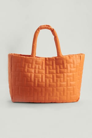 Small Quilted Tote Bag Orange | NA-KD