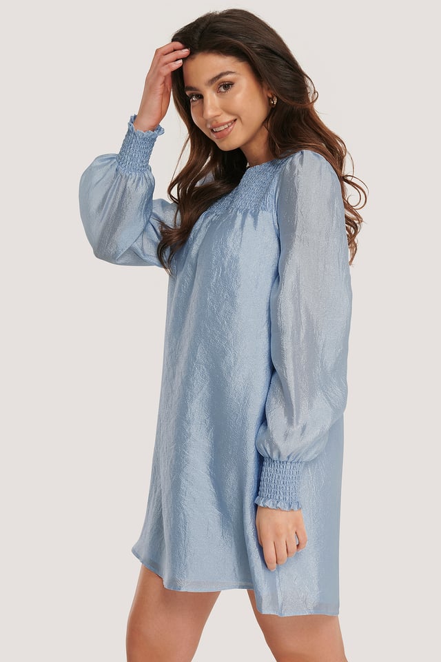 Organsakjole Med Smock Light Blue