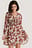 Mini-jurk met smokdetail en V-hals