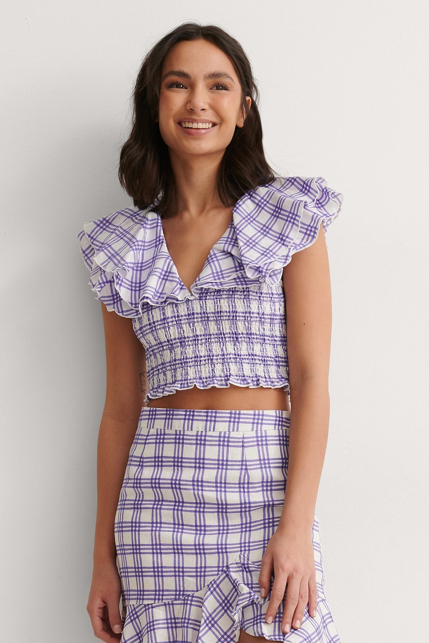 Tops Ruched Tops | Smocked Waist Top - VL71156