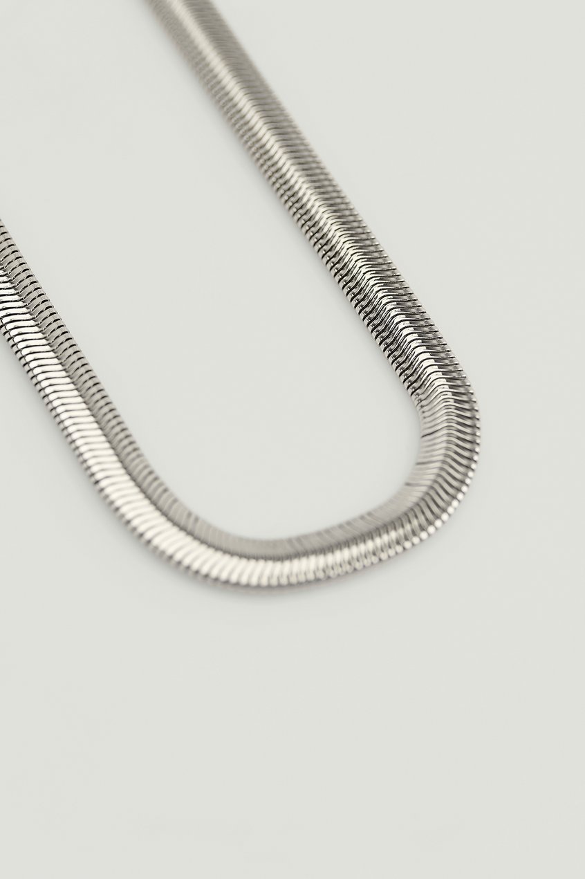 Accessoires Halsketten | Recycelte versilberte Schlangen-Halskette - JZ20415