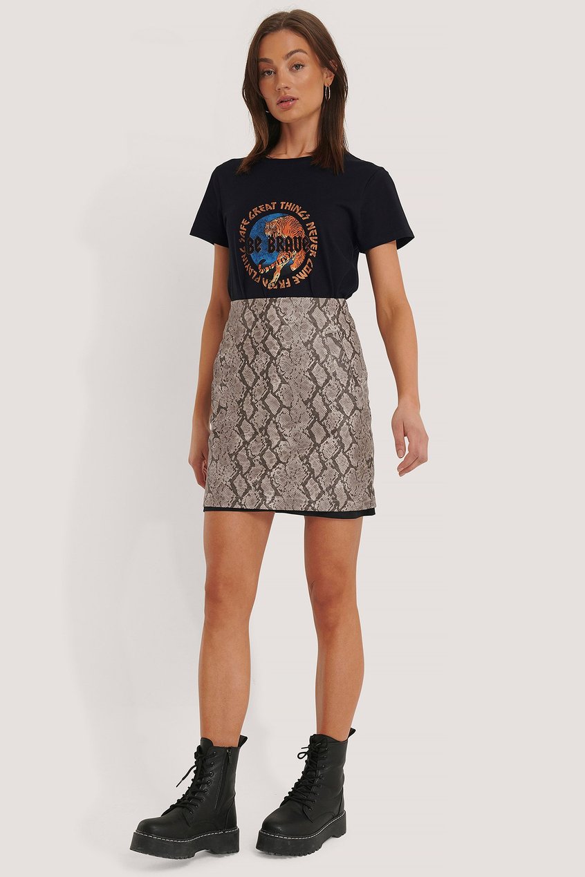 Röcke Skirts | Snake Print Mini Skirt - JH27376