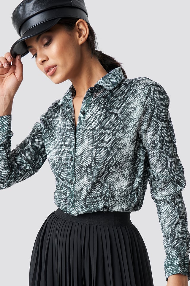 Snake Print Tunic Shirt Snake