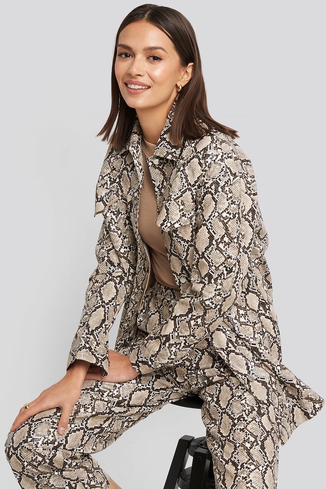 Snake Printed Shirt Jacket Print