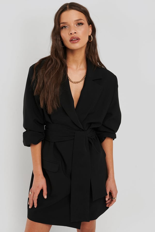 Oversized Blazer Dress Black