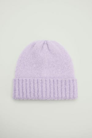 Lavender Klobige Beanie-Mütze