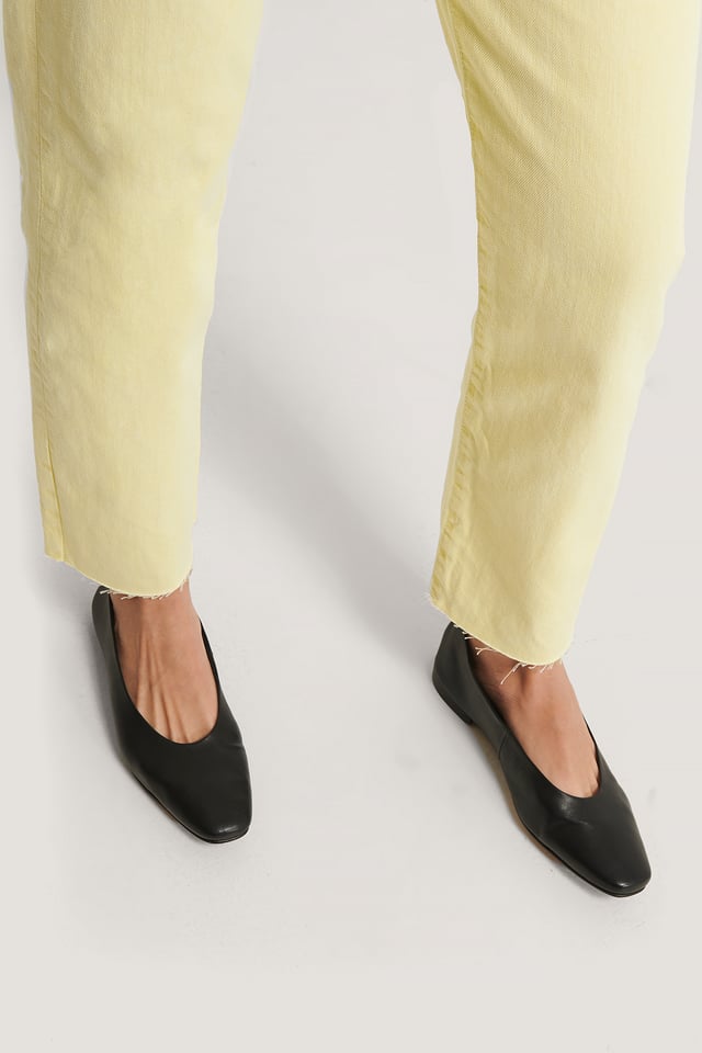 Soft Leather Ballerinas Black