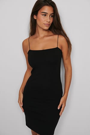 Black Sukienka z cienkimi ramiączkami
