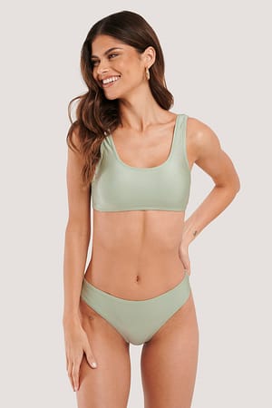 Dusty Green Sporty Bikini Briefs