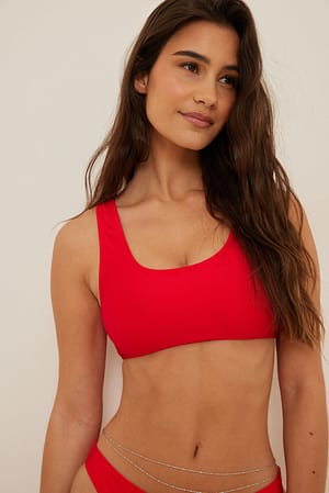 Red Sporty Bikini Top