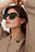 Square Frame Detail Sunglasses