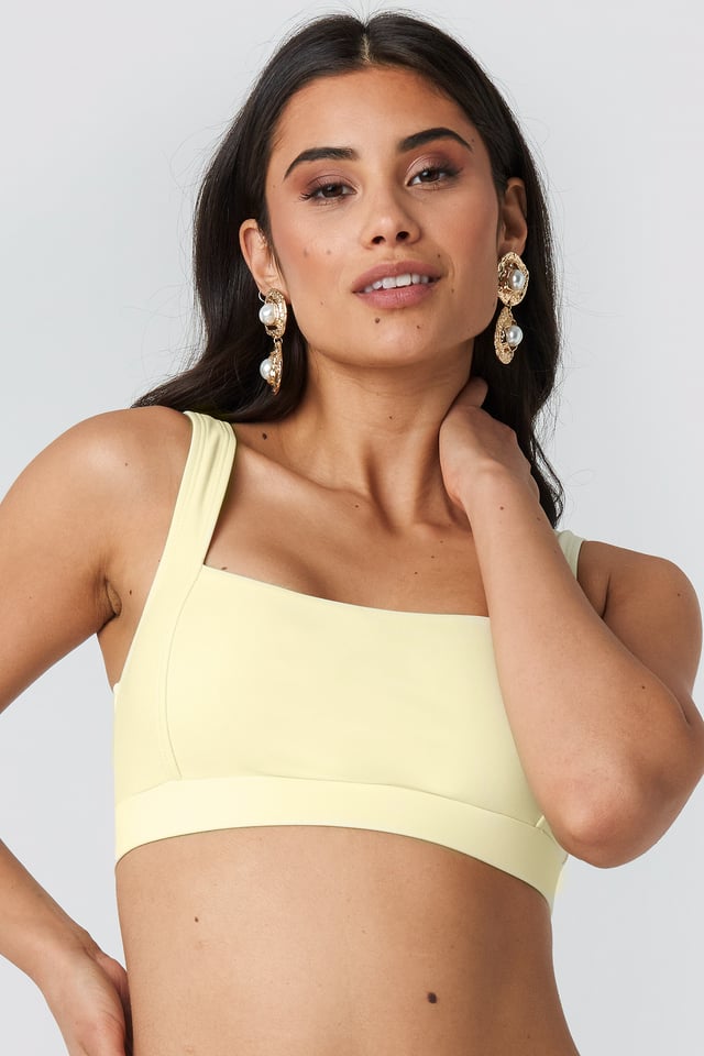 Square Neck Bandeau Top Cream