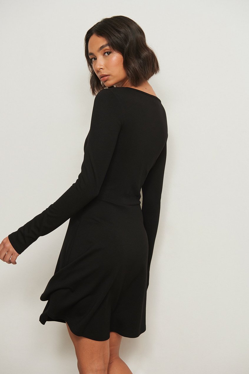 Kleider Jerseykleider | Kleid mit eckigem Ausschnitt - WB30917
