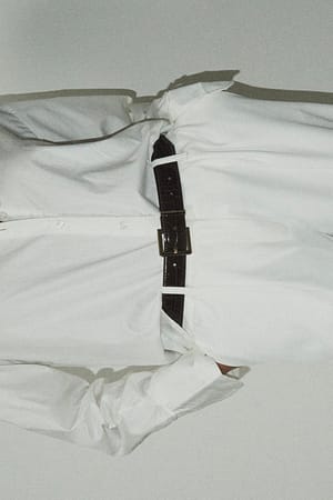 Brown Squared Buckle Belt