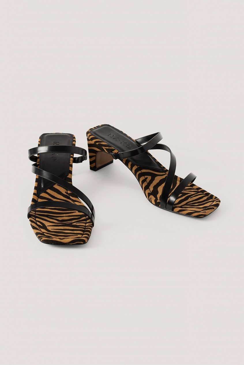 Chaussures Sandales à talons | Sandales Carrées À Lanières - LJ65287