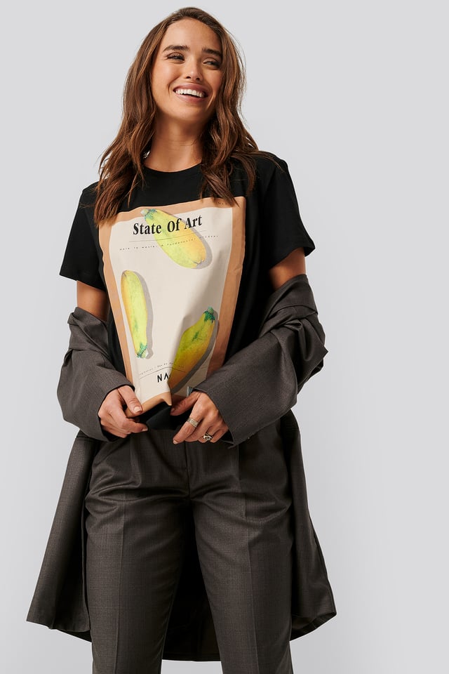 State Of Art Oversized Tee Black/Yellow