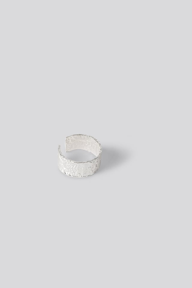 Sterling Silver Structured Wide Ring Silver