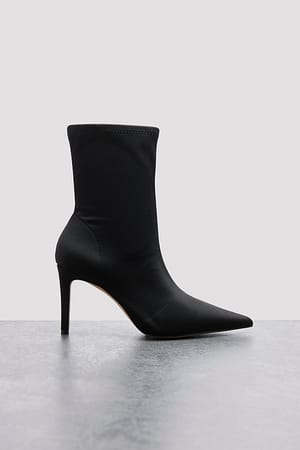 Black Stiletto Sock Boots