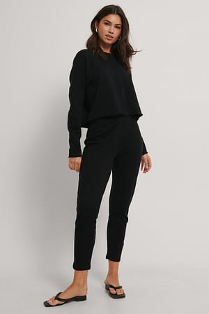 Black Proste minimalistyczne spodnie dresowe