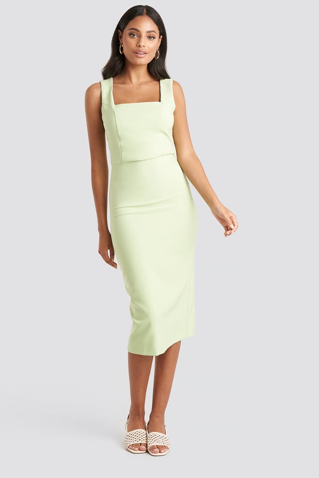 Straight Classic Midi Dress Mint