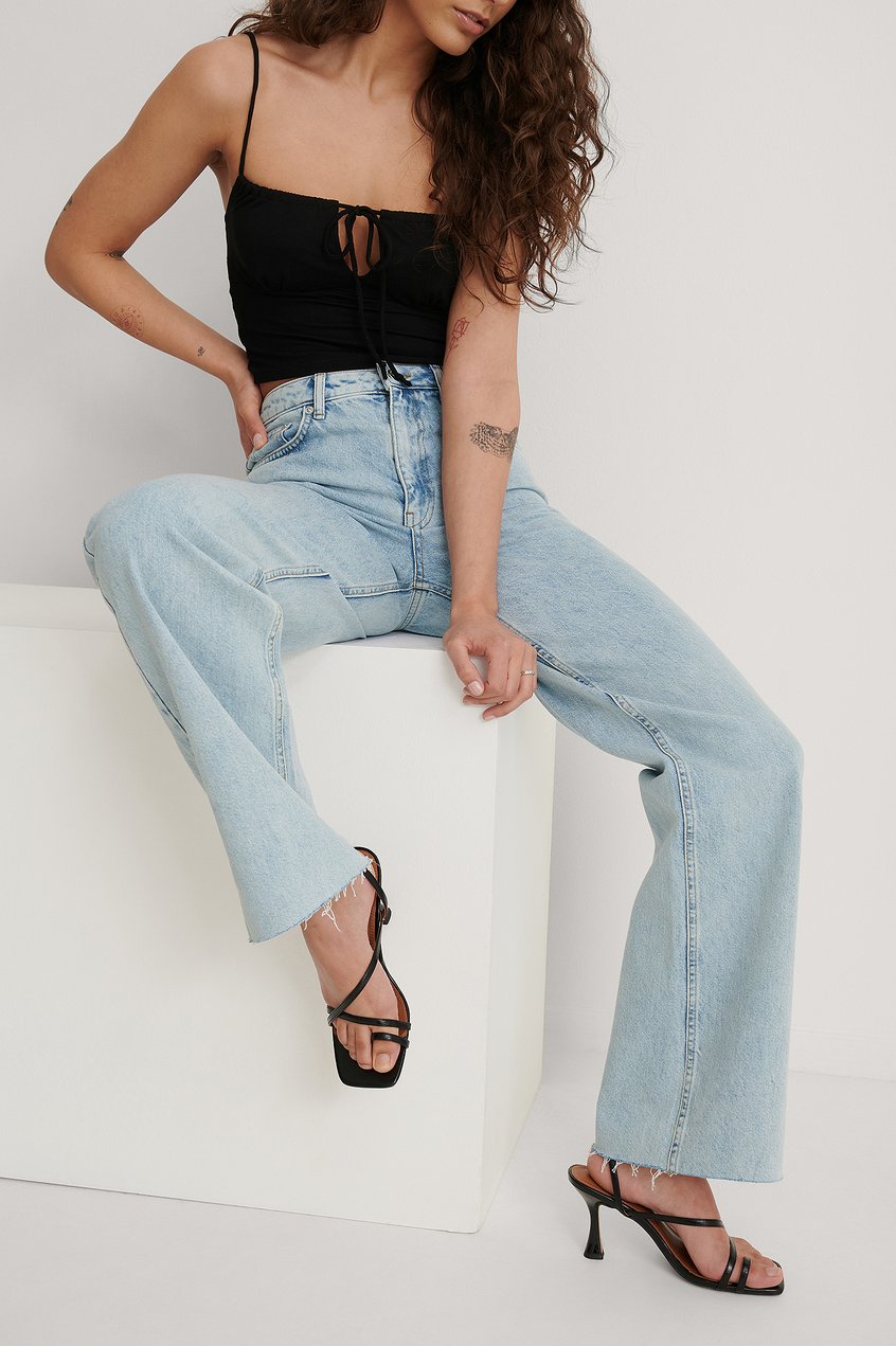 Jeans High Waisted Jeans | Organic Straight Fit Denim - LG14346