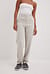 Straight High Waist Cropped Suit Pants