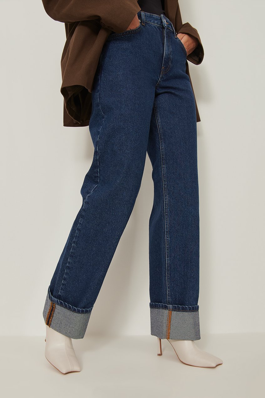 Jeans High Waisted Jeans | Organische gerade geschnittene Jeans mit hoher Taille - ZI07003