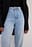 Hohe Taille Roher Saum Gerade Jeans