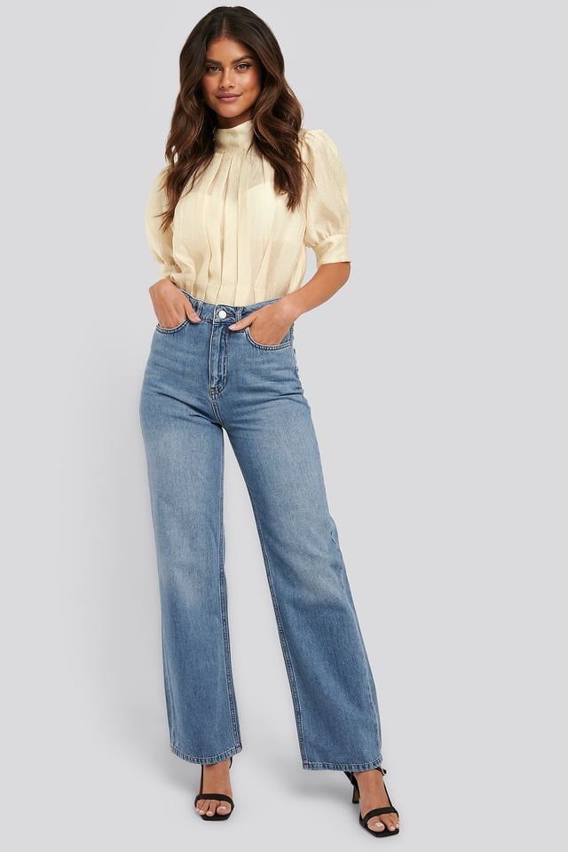 Straight Leg Denim Mid Blue