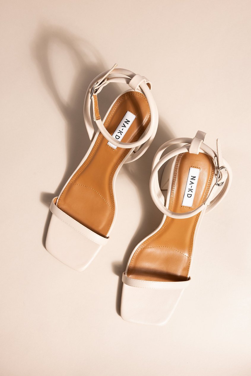 Schuhe Sandalen | Blockabsatz-Sandalen mit Knöchel-Riemchen - WS55568
