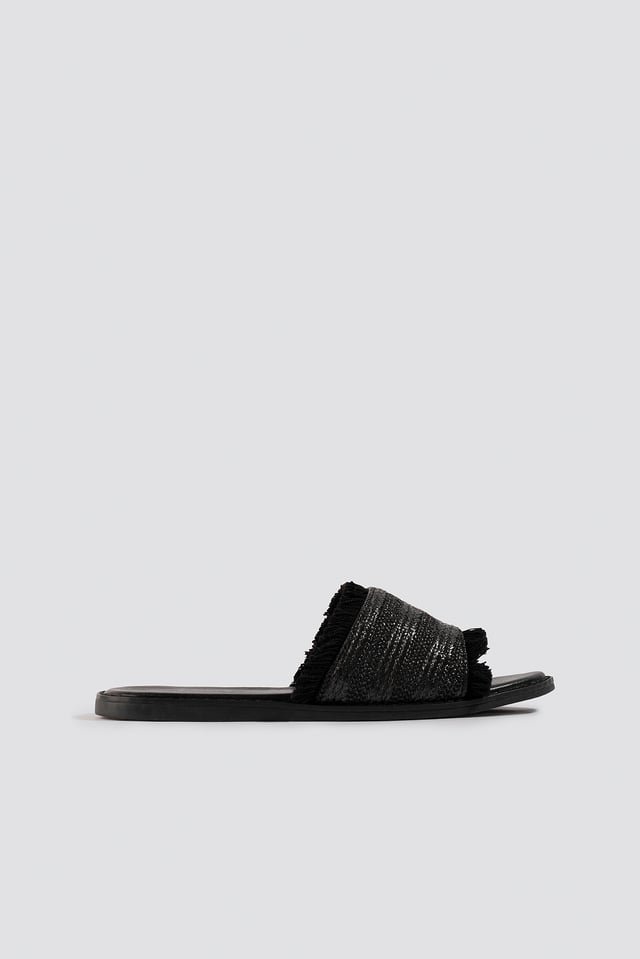 Strawy Sandals Black