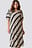 Striped Balloon Sleeve Dress