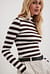 Striped Long Sleeved Turtle Neck Top