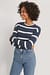Striped Ribbed Knitted Sweater