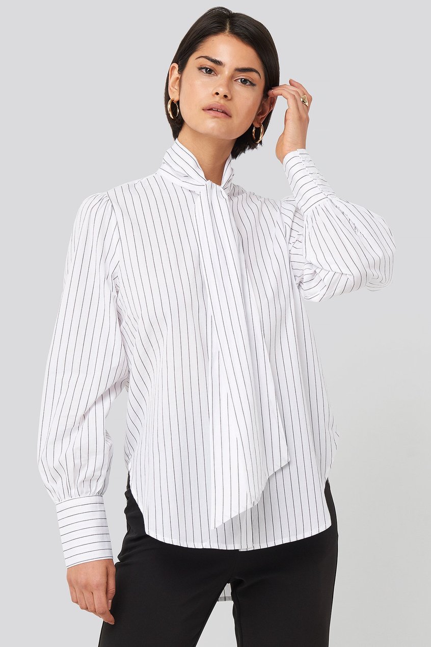 Hemden & Blusen Lange Hemden | Striped Tie Knot Shirt - KZ75958