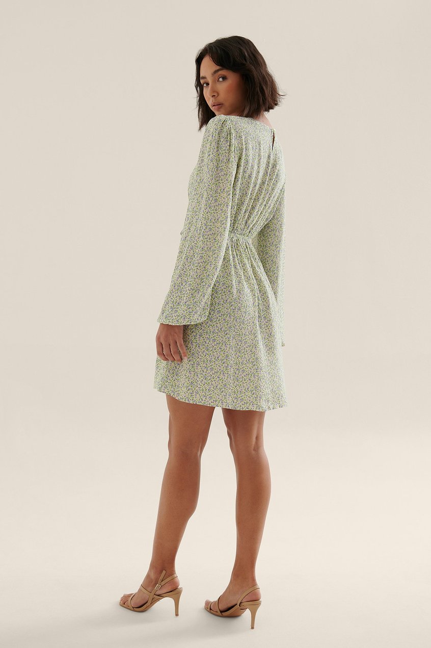 Robes Robe imprimée | Robe mini à col rond taille incurvée - DV25113