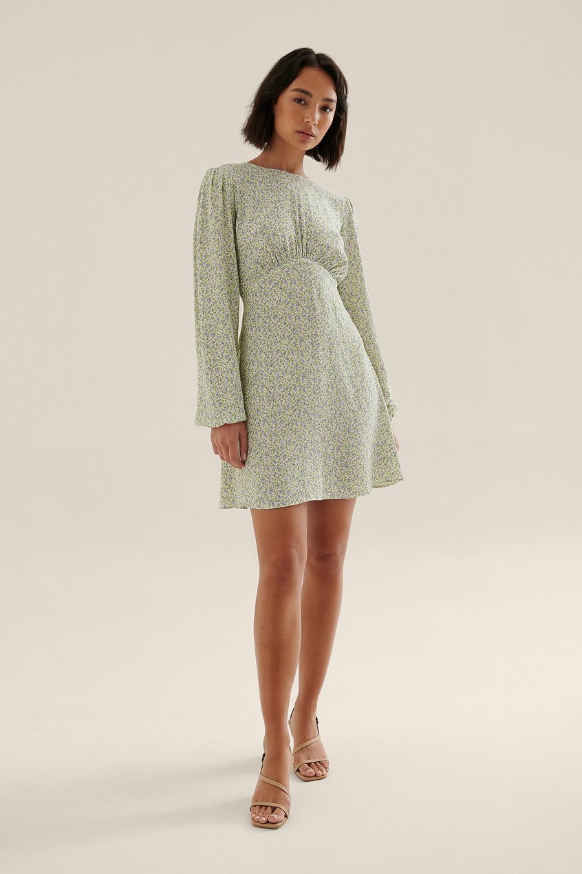Robes Robe imprimée | Robe mini à col rond taille incurvée - DV25113