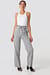 Structured Checkered Relaxed Trousers
