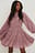 Recyklingowana teksturowana szyfonowa sukienka mini