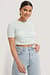 Structured Cropped Ribbed Tee